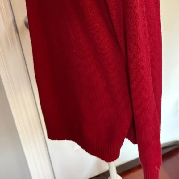 Merona Cotton Blend 1/4 Zip Maroon Sweater - Picture 4 of 11